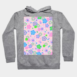 FLOWERS Blooming On Pink Hoodie